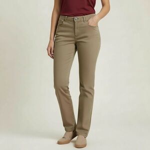 Gloria Vanderbilt Women's Straight Leg Jeans in Tan